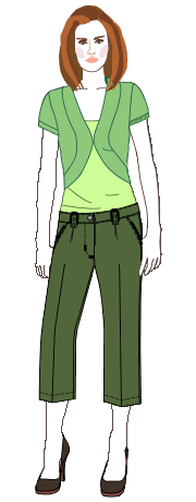 Aansluitende kuitlange broek